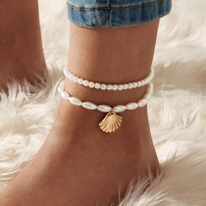Butterfly Star Heart Pendant Anklets Set (5pcs)